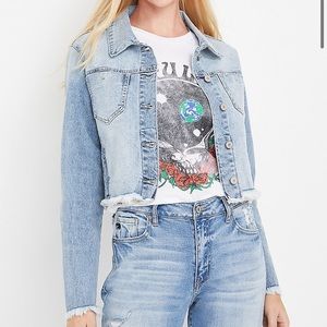 Maurices KanCan Cropped Denim Jacket - M